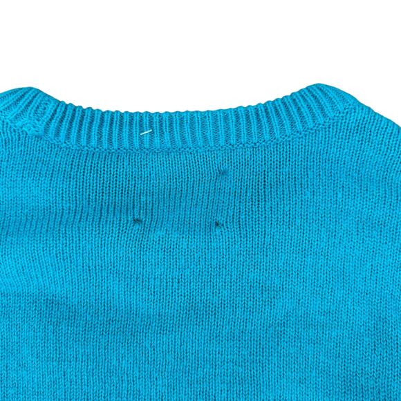 Dec 25th Party Sweater Neon Blue Pink Ugly Christmas Sweater Party Large Vintage - Picture 4 of 5